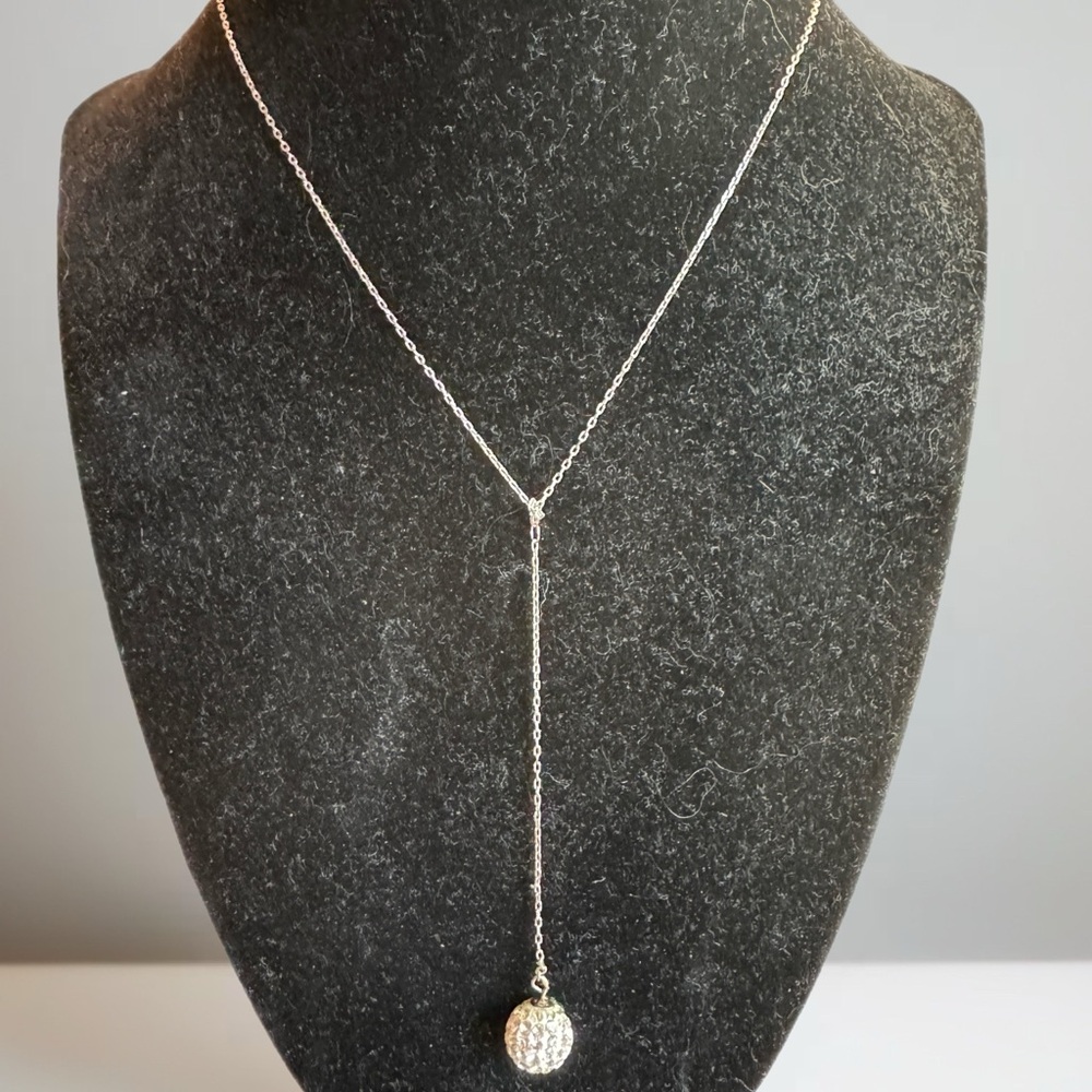 💎Kohl's Silver Y-Style Necklace with crystal Drop